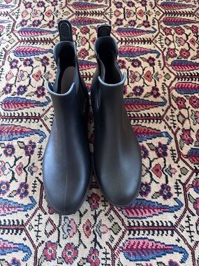 Black Chelsea Rain Boots - brand new